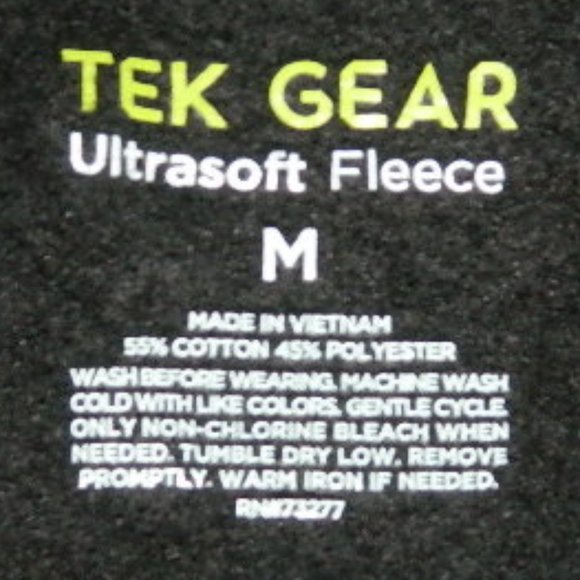 TEK GEAR Track Jacket Men’s Black Size Medium - Picture 5 of 9